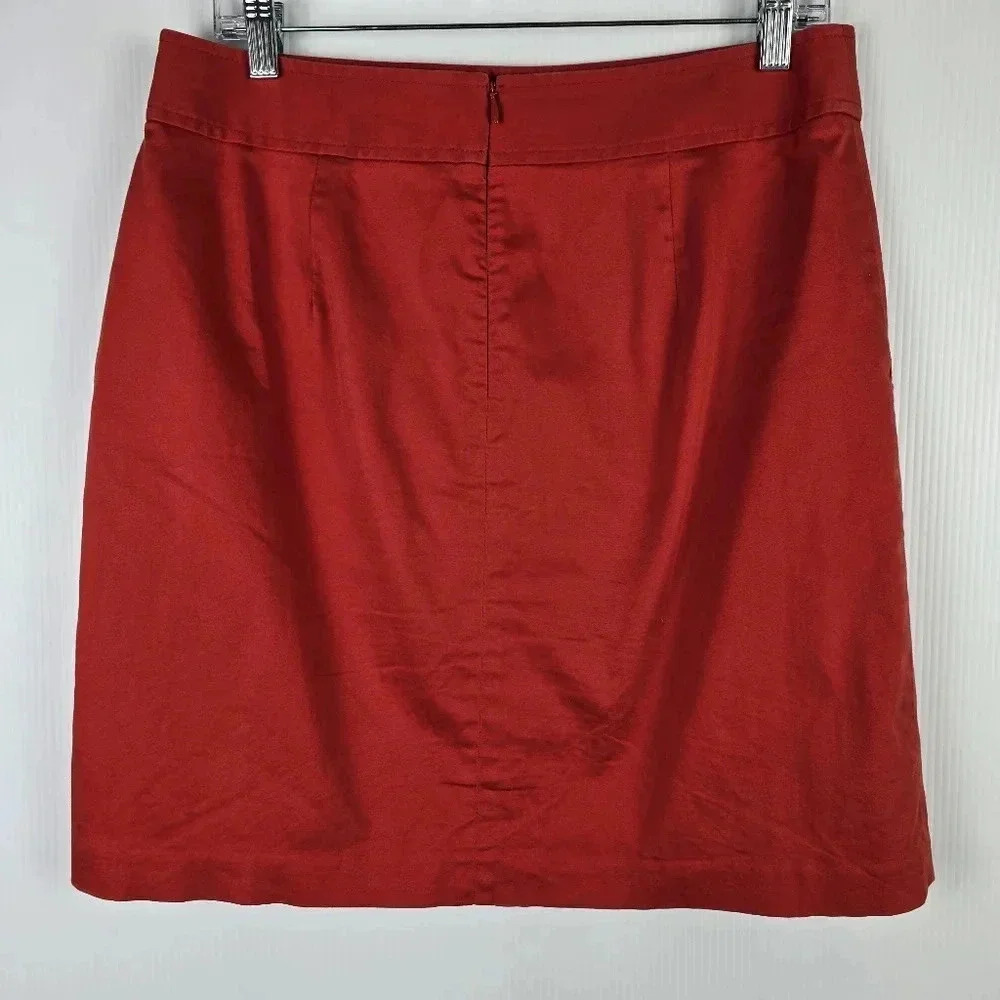Banana Republic/ Trina Turk Collab Red Chino Straight Pencil Skirt Size 10